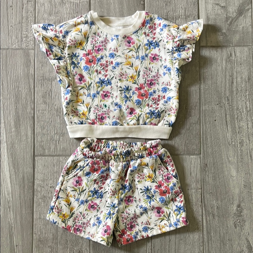 Baby Gap Kids' Floral Short Set, Size 5 Years